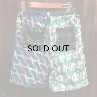 画像2: {NO MAD NUMSKULL} ORIGINAL PATTERN SHORT PANTS / CRAZY PATTERN / M