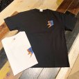 画像1: {HAIL PRINTS} "HAIL LOGO" S/S T-SHIRTS (ORANGE×BLUE) (1)