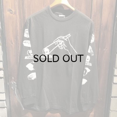 画像1: {SKULL SKATES}  "SUSHI" L/S T-SHIRTS(BLACK×WHITE)