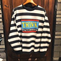 {POP EYES} "PPE THINK" BORDER TEE LS