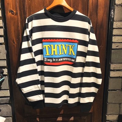 画像1: {POP EYES} "PPE THINK" BORDER TEE LS