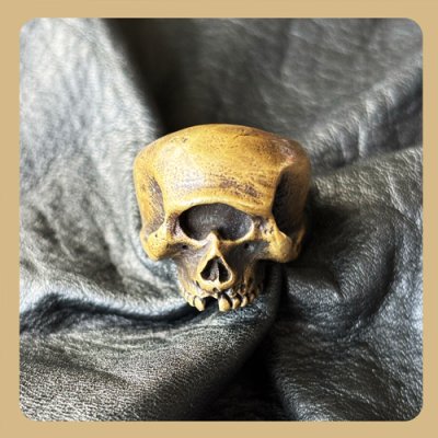 画像1: ※受注商品※  {HANG} “Cyclops Skull Ring" 【Brass Version】