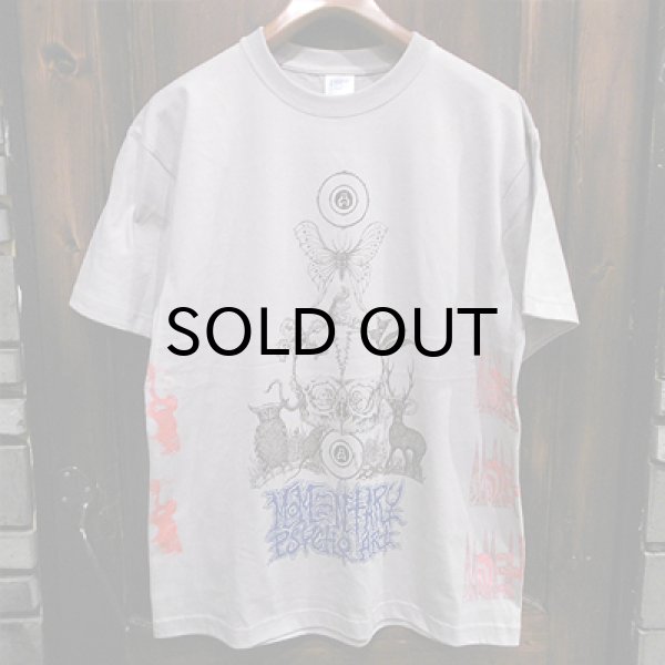 画像1: {MOMENTARY PSYCHO ART} "Letter From The North" MULTI PRINT T-SHIRTS / GRAY (1)