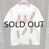 画像: {MOMENTARY PSYCHO ART} "Cock roach" MULTI PRINT T-SHIRTS / WHITE