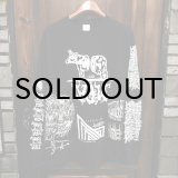 画像: {MOMENTARY PSYCHO ART} "MULTI PRINT" L/S T-SHIRTS / BLACK / (M) / "COW LOGO"