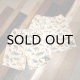 画像: {PARADOX × NO MAD NUMSKULL} ORIGINAL PATTERN SHORT PANTS / "SHARK" / 生成り×BLUE系