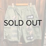 画像: {MOMENTARY PSYCHO ART} USED CAMO CARGO SHORTS / OLIVE