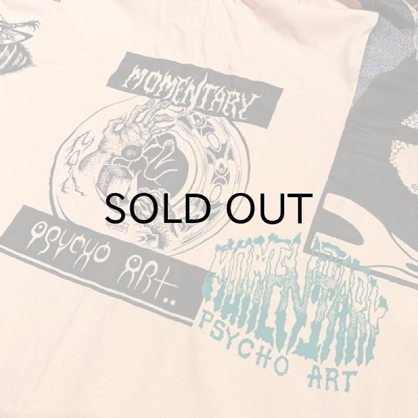 画像4: {MOMENTARY PSYCHO ART} "Cemetery" MULTI PRINT L/S T-SHIRTS (PINK) (4)