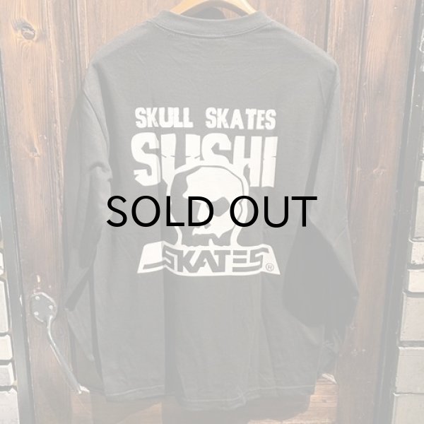 画像2: {SKULL SKATES}  "SUSHI" L/S T-SHIRTS(BLACK×WHITE) (2)