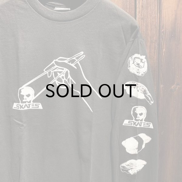 画像3: {SKULL SKATES}  "SUSHI" L/S T-SHIRTS(BLACK×WHITE) (3)