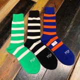 画像: {POP EYES} "CRAZY BORDER" SOX(3P)