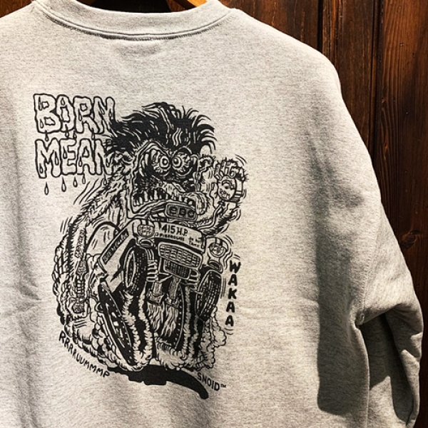 画像4: {SNOID} "BORN MEAN" C/N SWEAT (4)